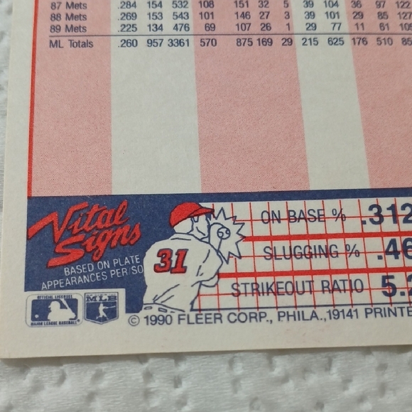 Darryl Strawberry Baseball Card - Picture 3 of 4